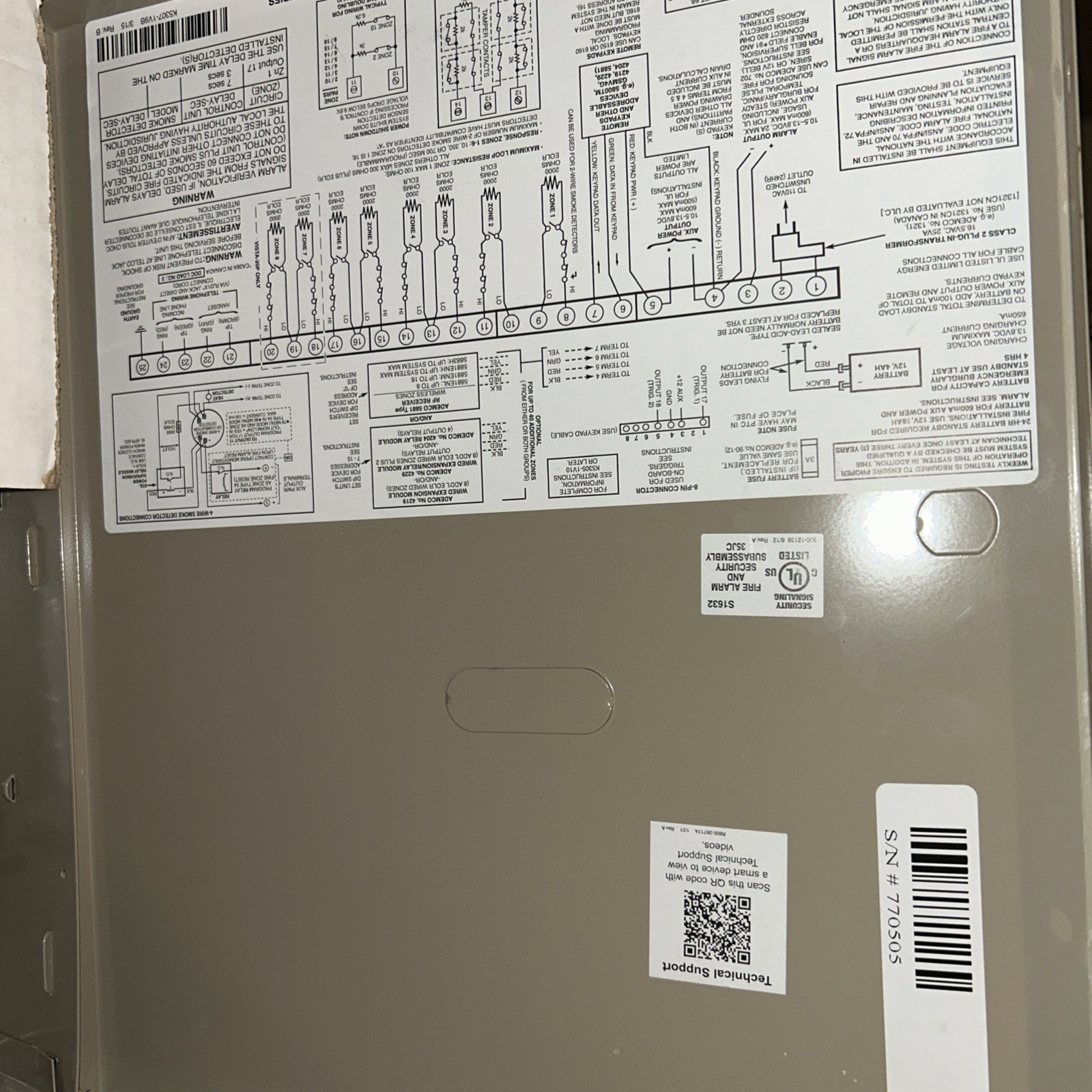 VISTA 20P Ademco Control Panel PCB in Aluminum Enclosure New NIB