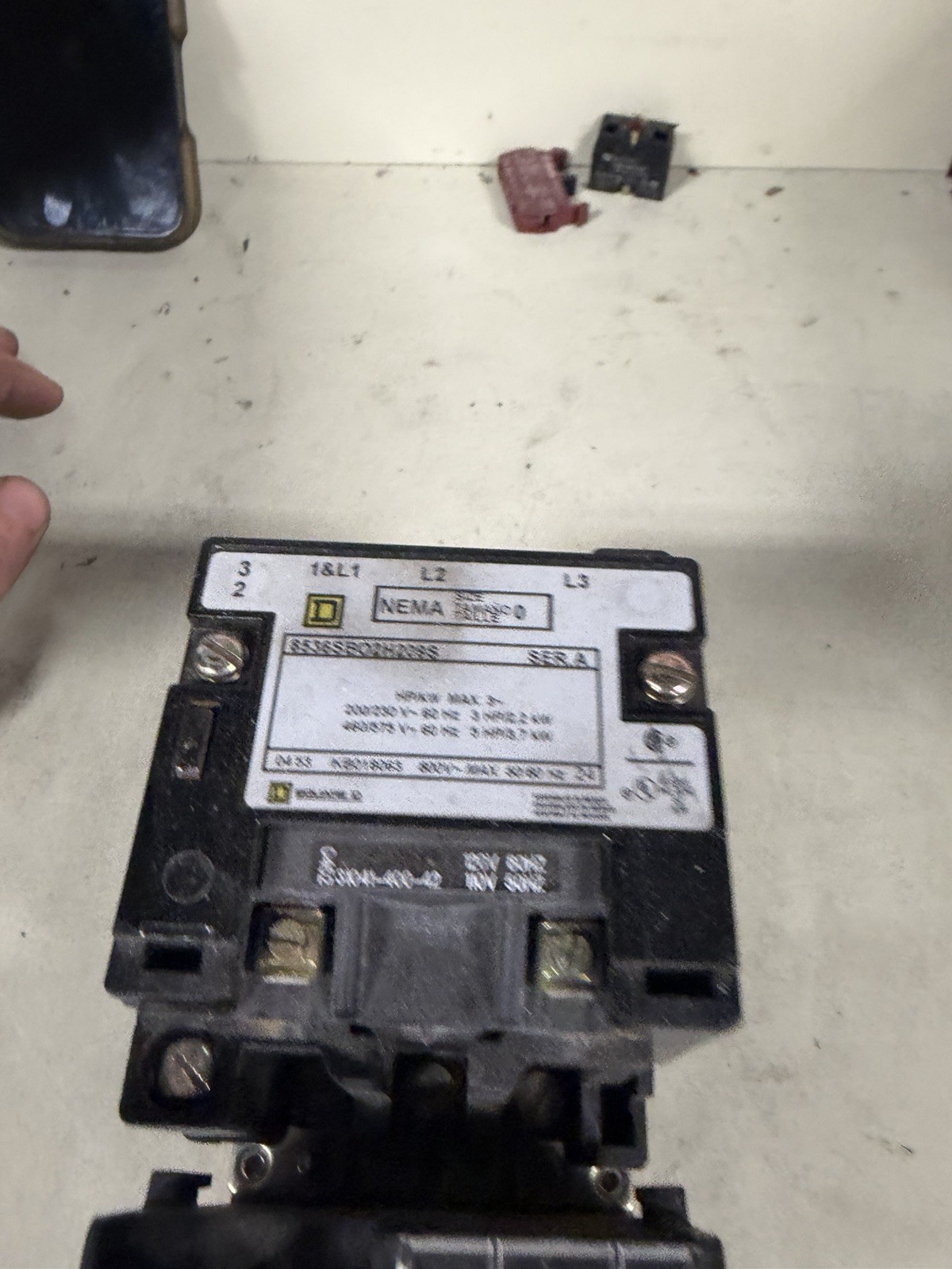 Square D CONTACTOR NEMA Size 0 3P 3PH 8536SB02H209S USED