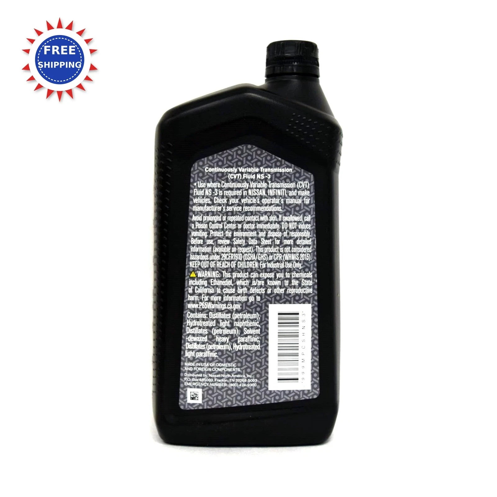 Nissan Genuine OEM CVT3 Transmission Fluid 999MPNS300P 5 Quarts