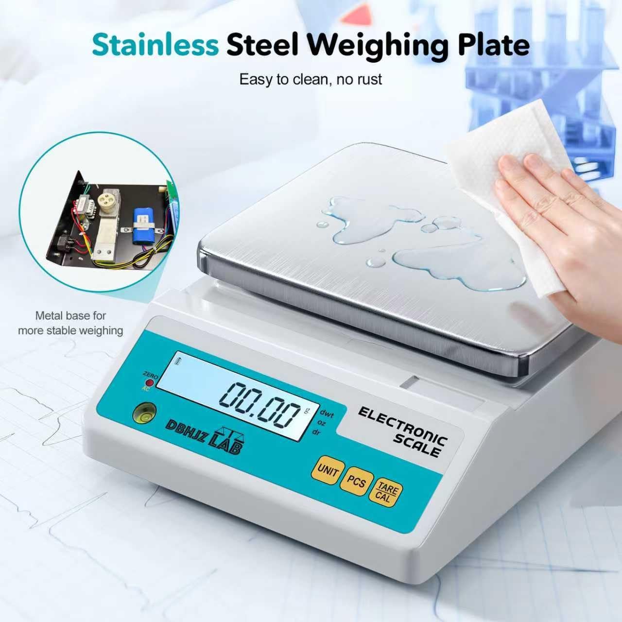 Lab Scale 5000g x 0.01g High Precision Electronic Analytical Balance g/lb/oz/…