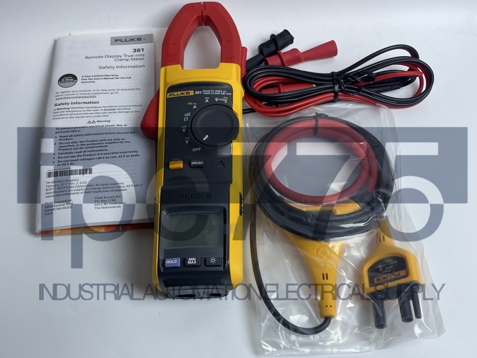Fluke 381 Remote Display True RMS AC/DC Clamp Meter with iFlex NEW