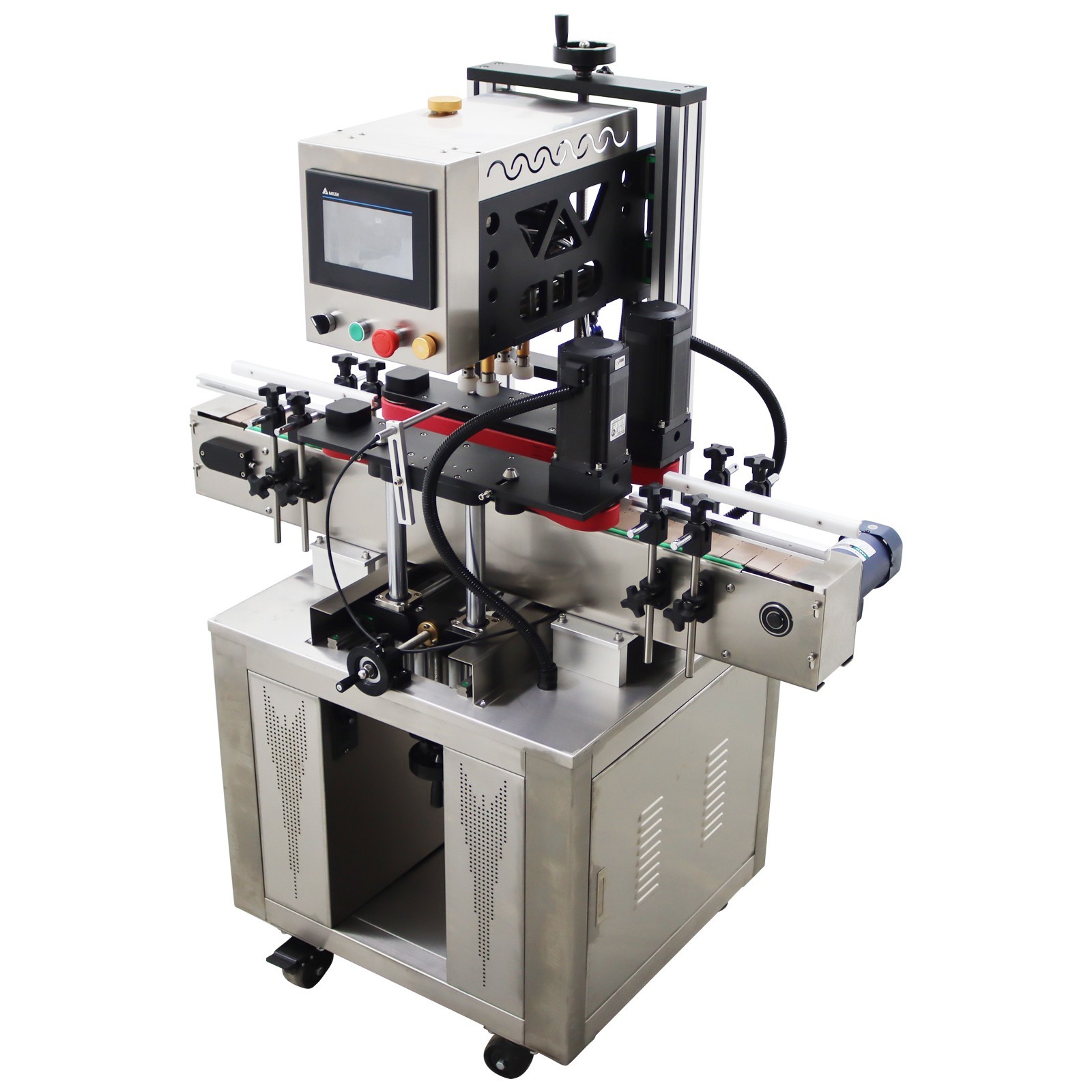 Automatic Conveyor Capping Machine for Assembly Line 0.78-4.72in Bottle Dia.