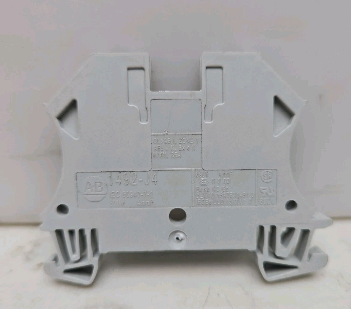 105 Allen Bradley 1492-J4 Feed-Through Terminal Block Gray 4mm Sq Lot of 105