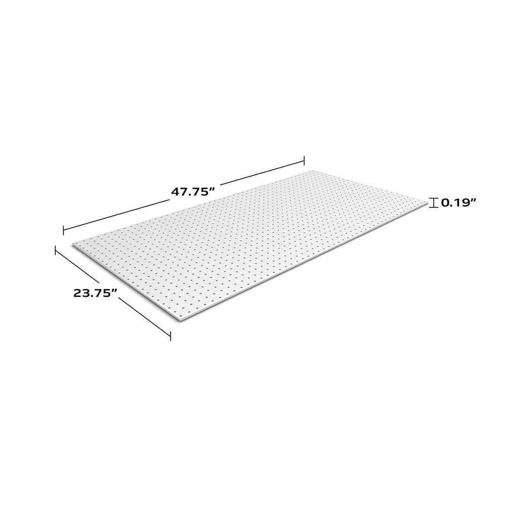 White Perforated Pegboard Panel Wall Organizer Display Board 48″ H x 24″ W Sheet