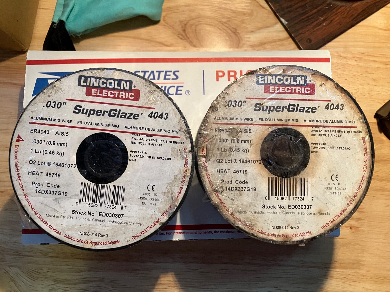 Lincoln SuperGlaze 4043 .030 Aluminum MIG Wire. 2 spools!
