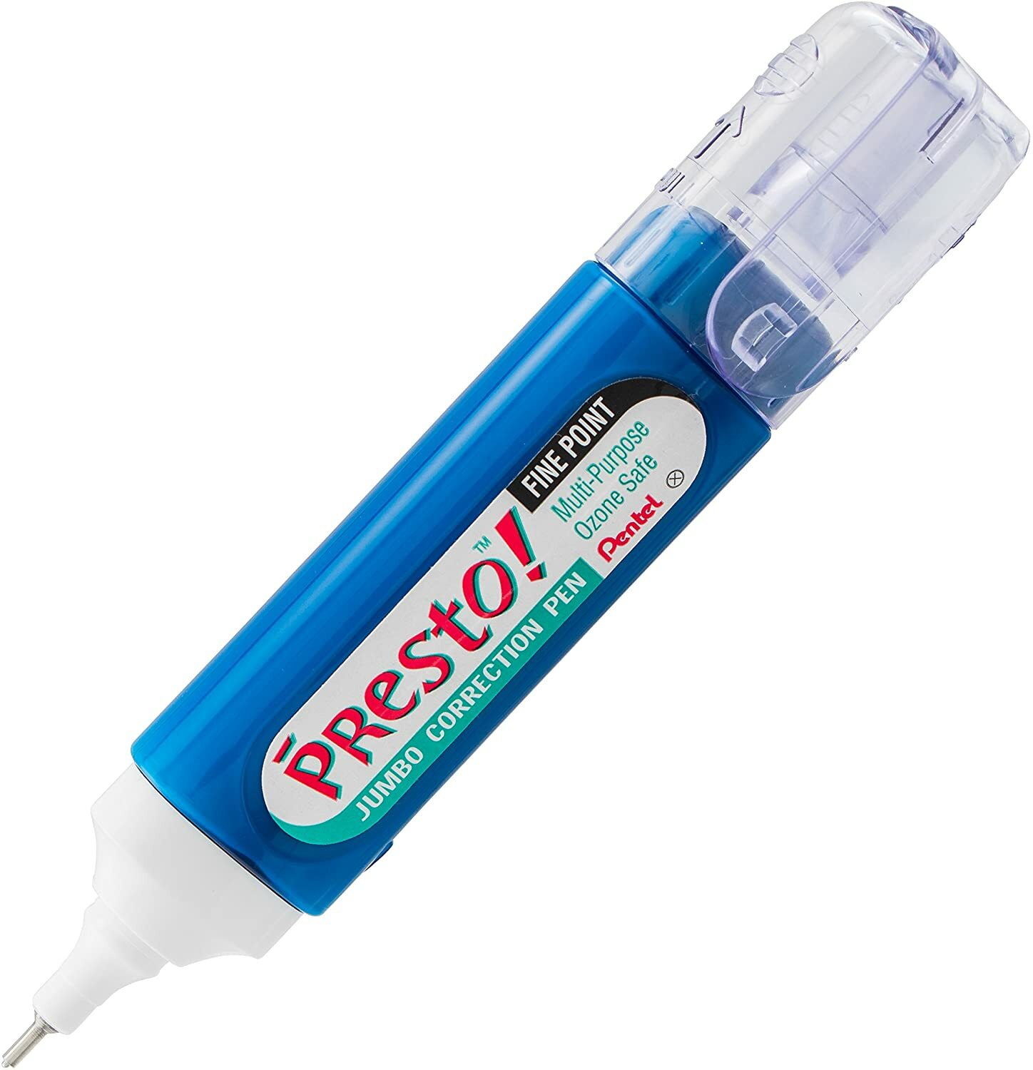 Pentel PRESTO Jumbo Fine Point Correction Pen White Out Metal Tip New, 3 PACK