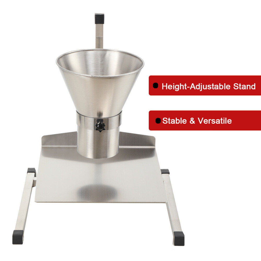 Stainless Steel Feeding Hopper Manual Filling Package Funnel with Bracket 4» US