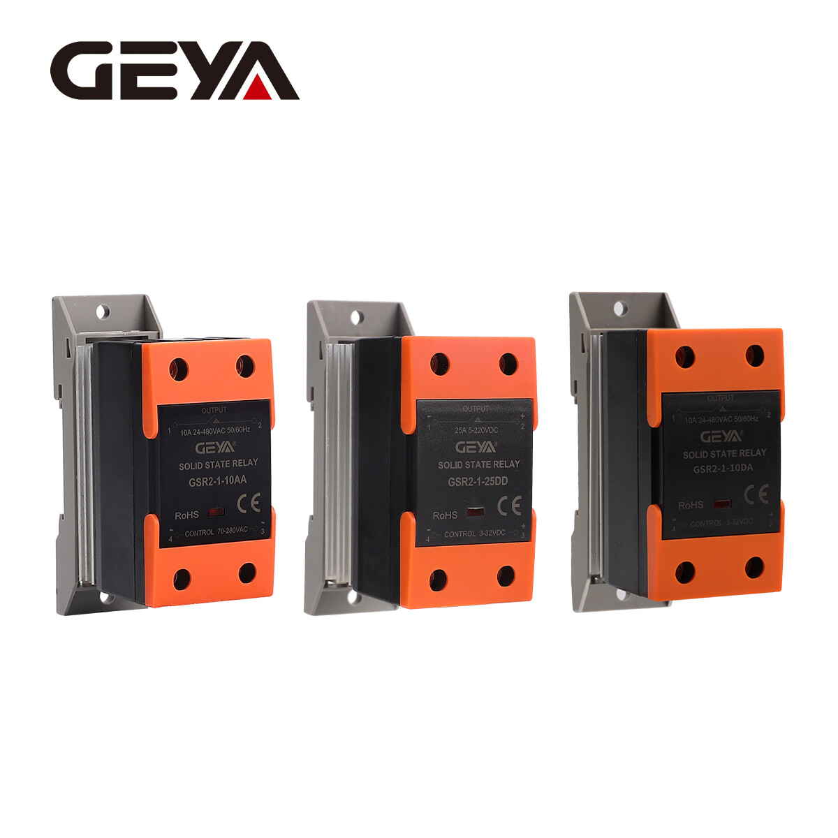 GEYA SSR-10/25/40A Solid State Relay DC-AC DC-DC AC-AC Single Phase&Heat Sink
