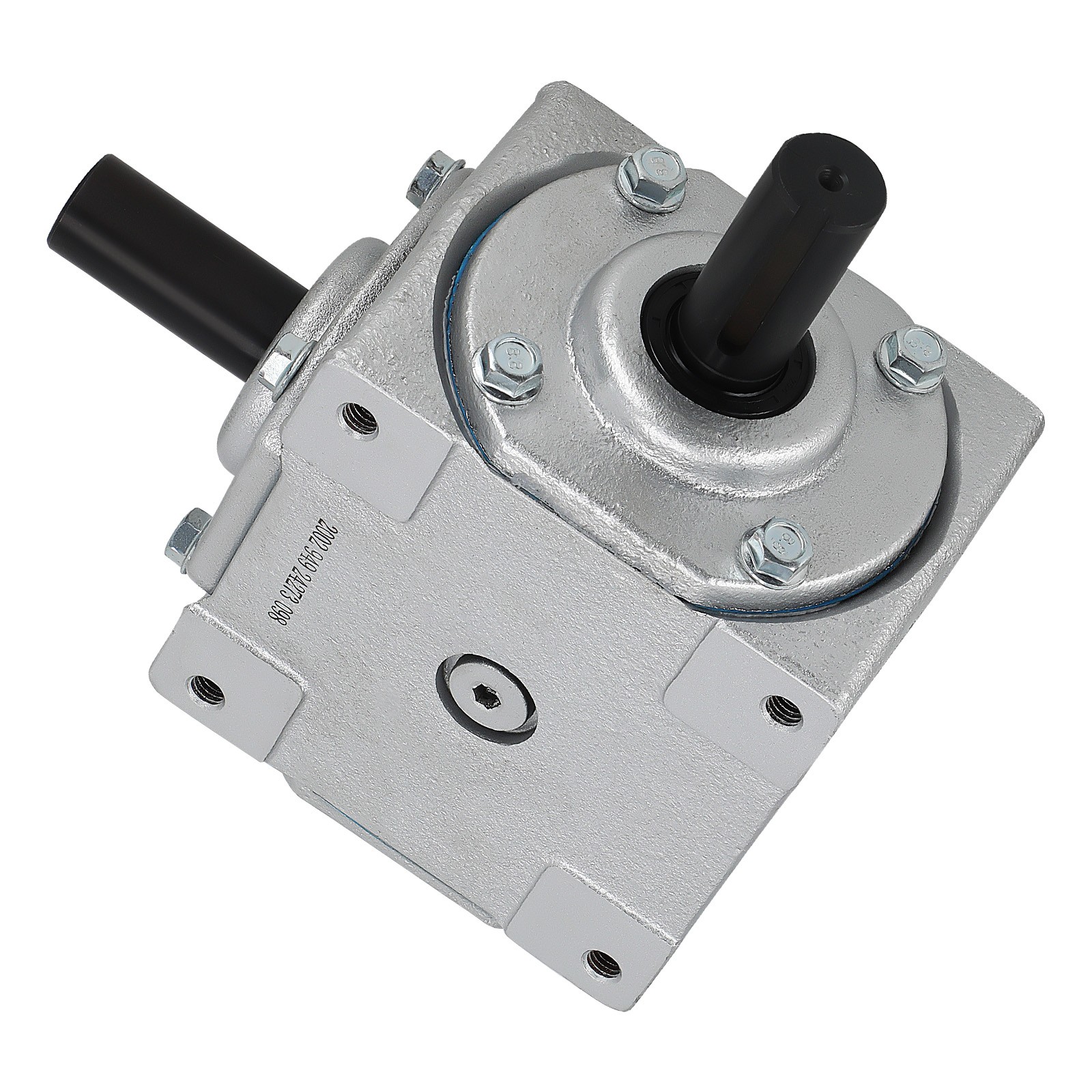 40 HP Right Angle Bevel Gearbox w/Crosshole & Keyed Shaft CW/CW 1:1 1800 Max RPM