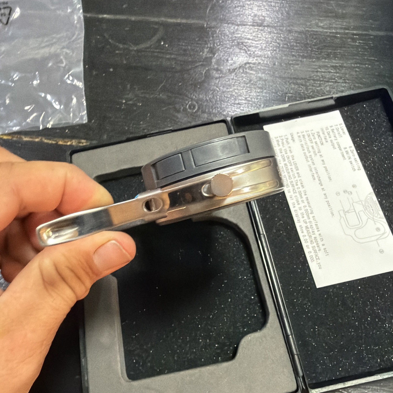 Neoteck Digital Thickness Gauge 0.5 inch/12.7mm, 0.0005″/0.01mm, 0.5″/0.0005″