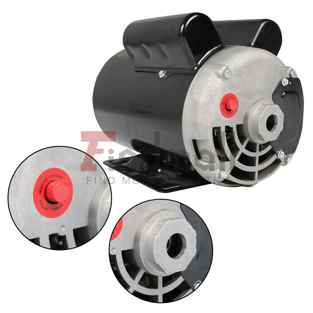 5HP Compressor Duty Electric Motor 1Phase 3450RPM 56HZ Frame 7/8″ Shaft 230V New