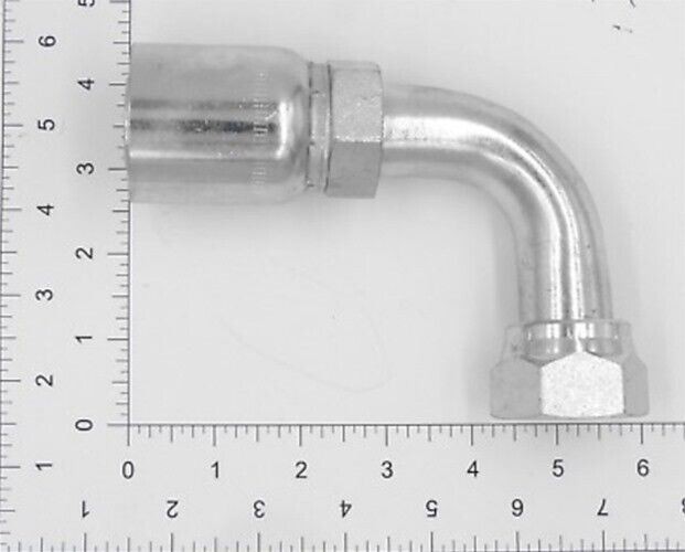 FJX90-16-16 1″ Female JIC 90° Crimp On Hose Fitting – 16U-676
