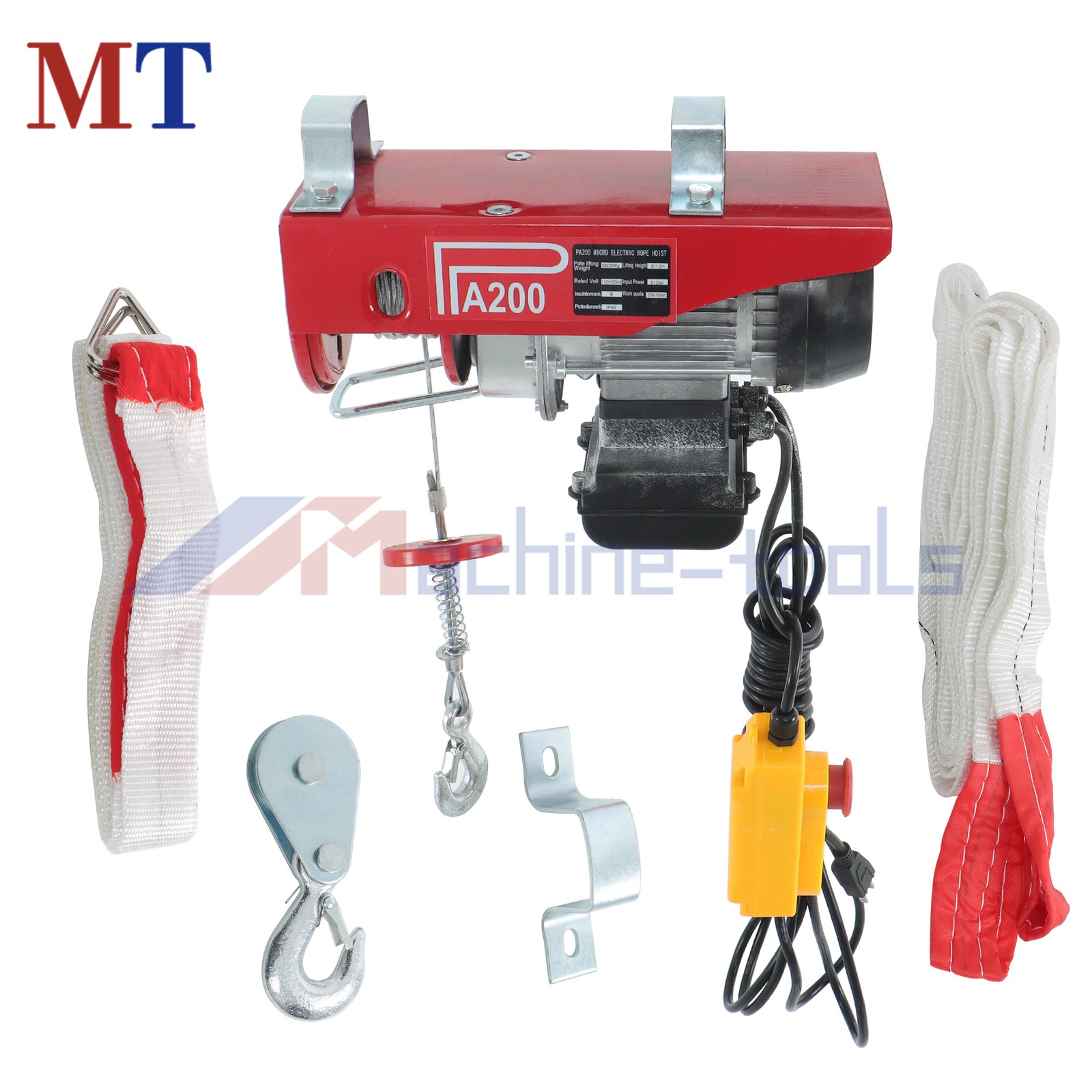 440lbs/200kg Electric Hoist 110V Electric Winch 40ft Lifting Garage Lift Hoist