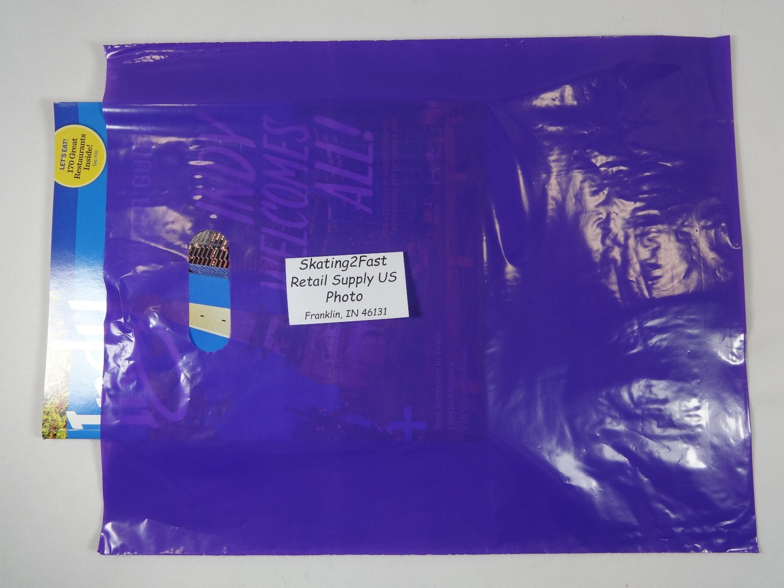 100 Qty. 12″ x 15″ Purple Glossy Low Density Merchandise Bag Retail Shopping
