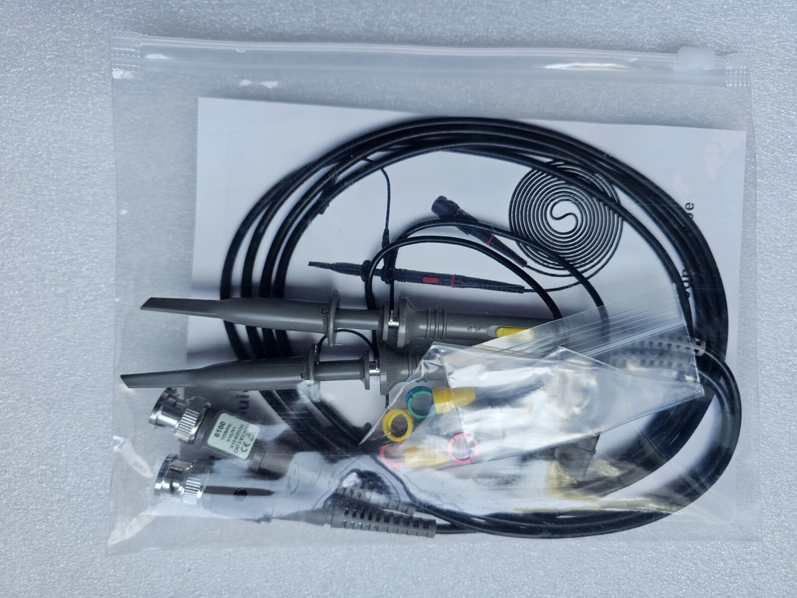 2x 100MHz Oscilloscope Scope analyzer Clip Probe test leads kit for HP Tektronix
