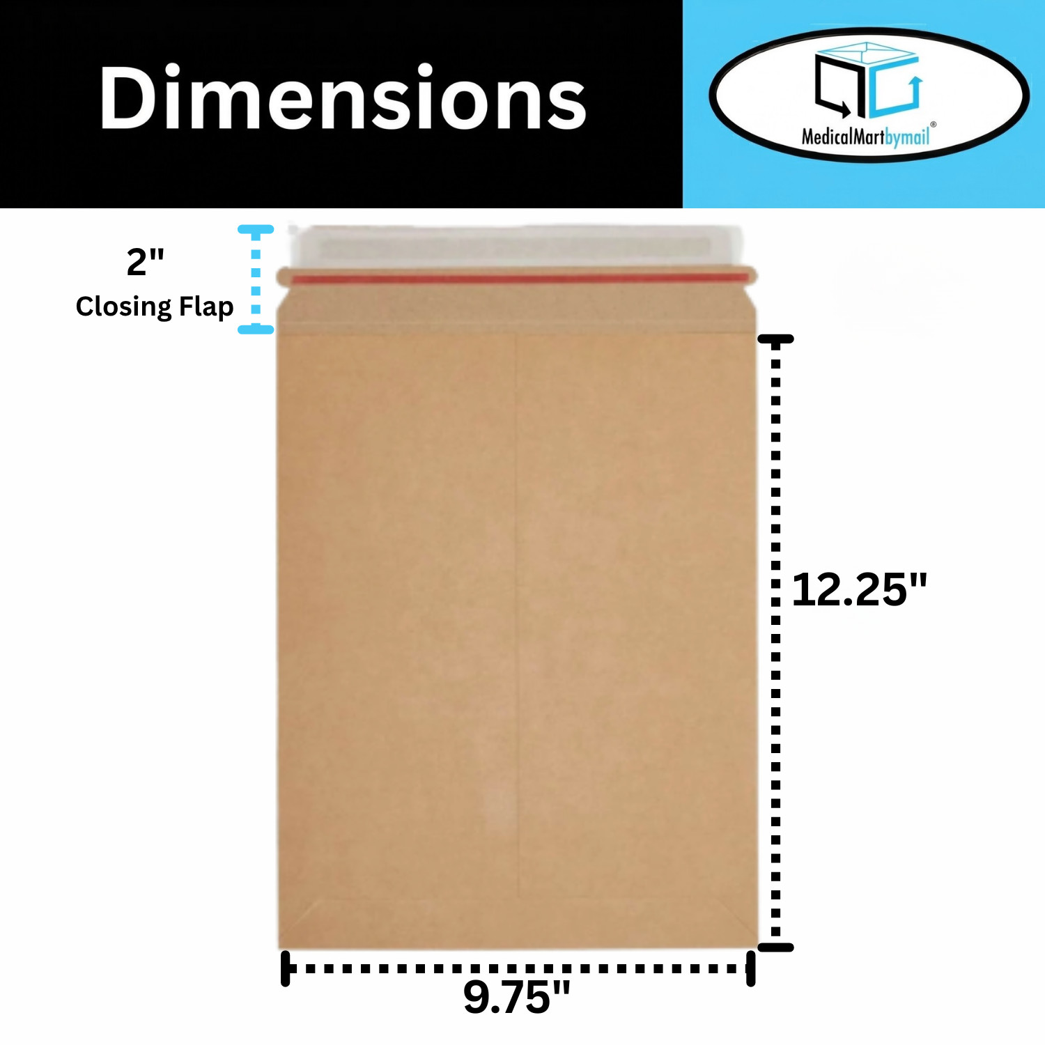 9.75″ x 12.25″ Rigid Photo Document Mailers Shipping Envelopes Kraft 200 Pieces