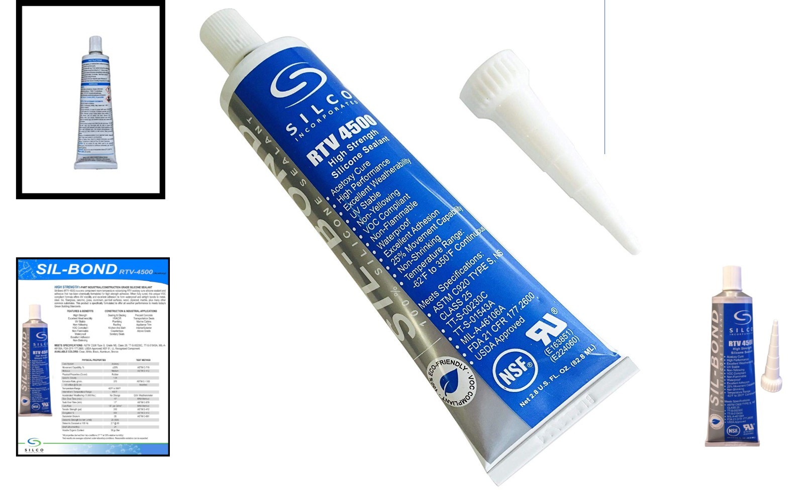 NSF Approved Food-Safe Clear RTV Silicone Sealant 2.8oz – High Strength