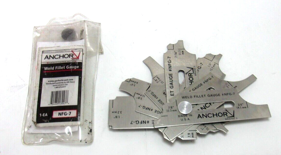 Anchor NFG-7, Weld Fillet Gauge Set – (07 Pcs)