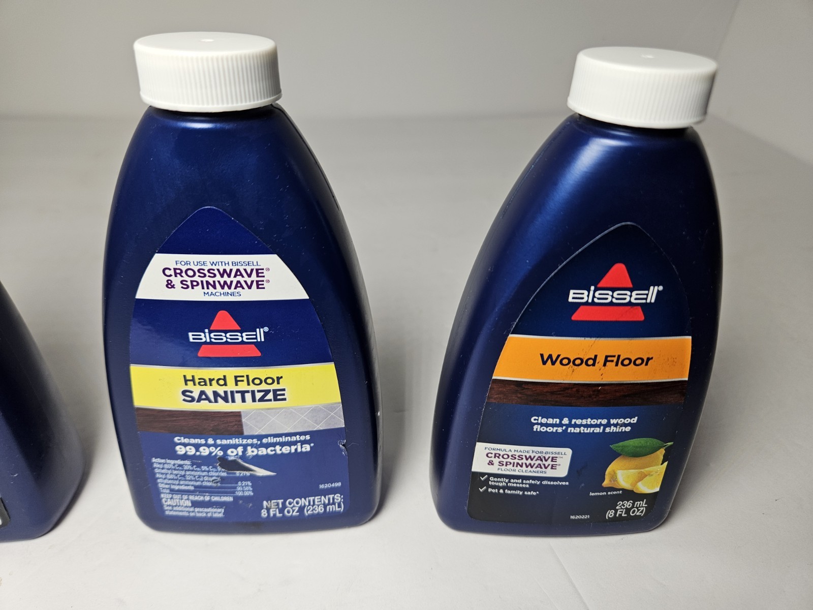 3 BISSELL WOOD HARD FLOOR CLEANER & SANITIZER 8fl oz CROSSWAVE SPINWAVE