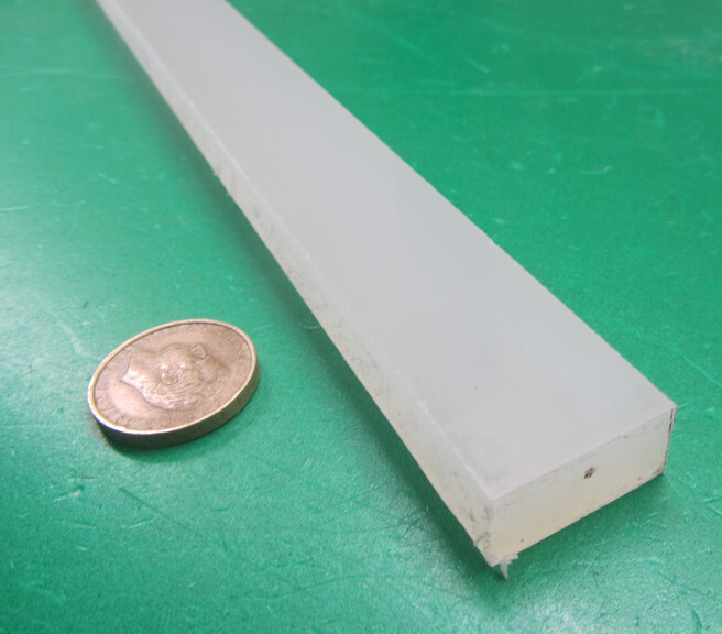Polypropylene Bar 1/2″ Thick x 1.0″ Wide x 48″ Long, 4 pcs, 16 feet
