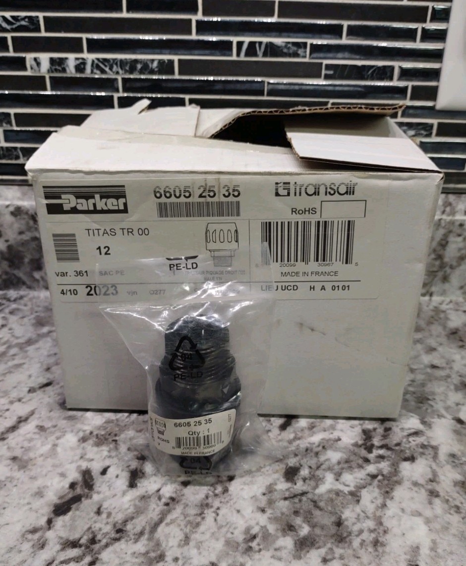 NEW Parker Transair 6605 25 35 Threaded Connector Male 1″ NPT to 25mm Pipe