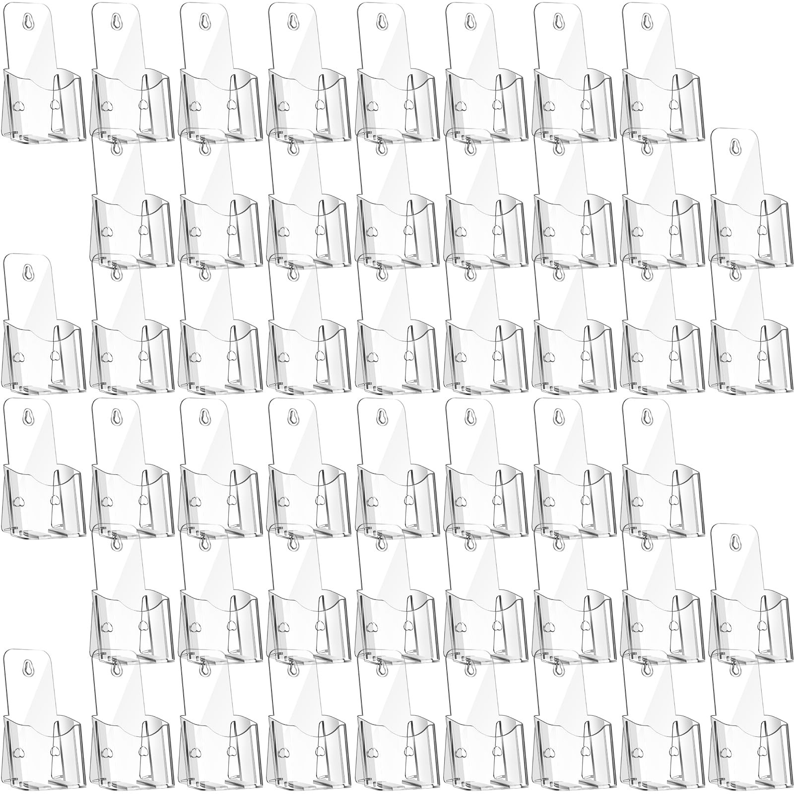 50 Pieces Acrylic Brochure Holder 4 x 8 Inches Rack Card Holder Clear Pamphle…