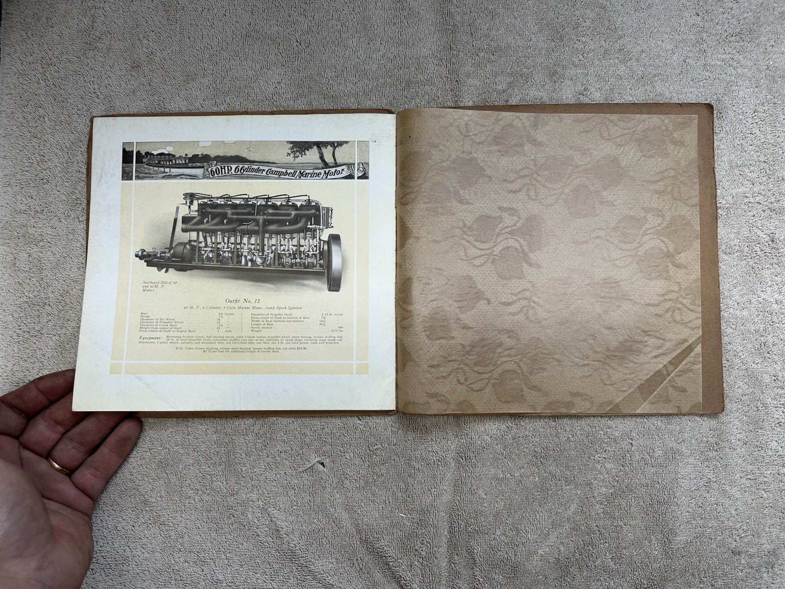 CAMPBELL MARINES Original Catalog CAMPBELL MOTOR CO WAYZARA MN BOAT ENGINE
