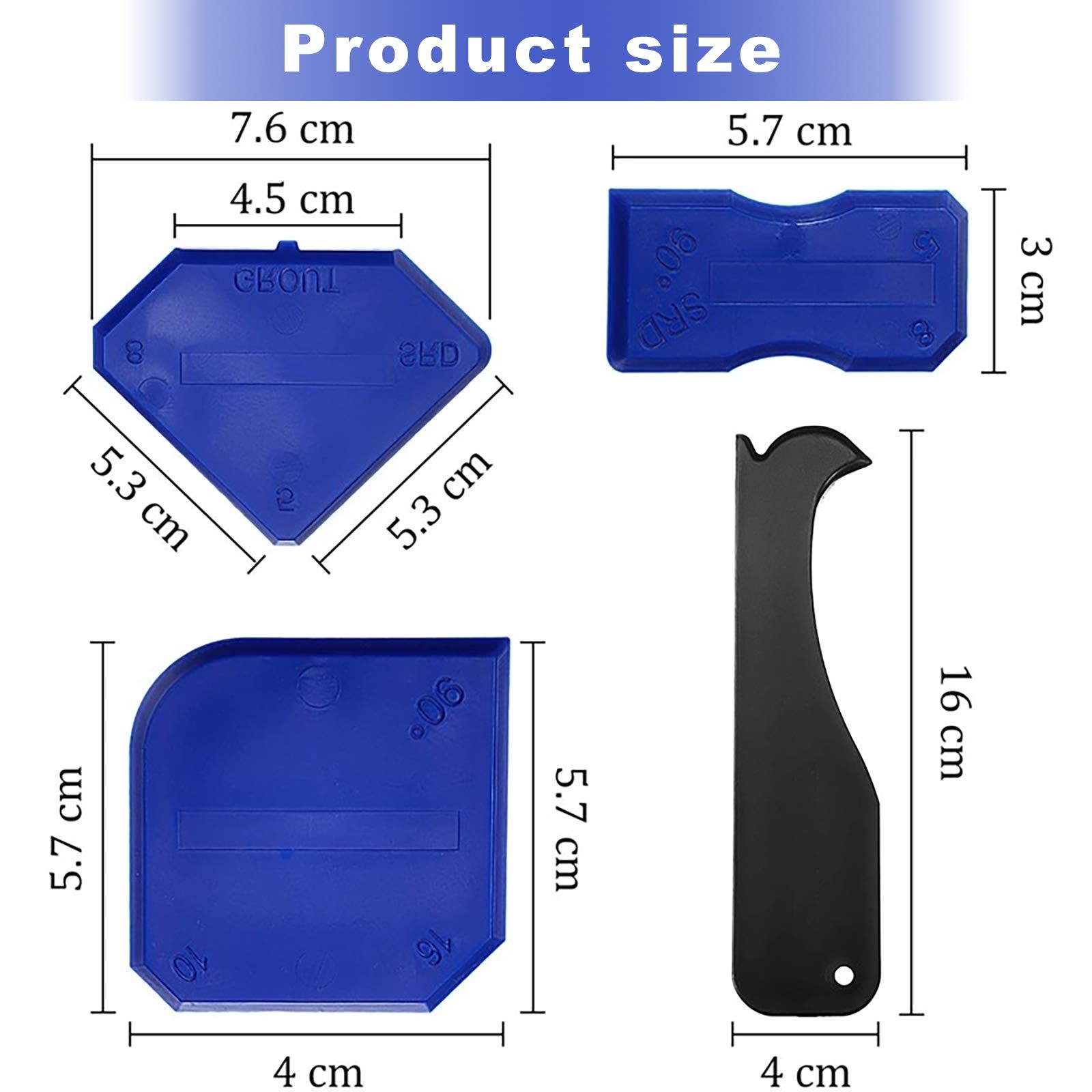11Pcs Caulking Tools, 3 in 1 Silicone Caulking Finishing Tool Kit(Stainless S