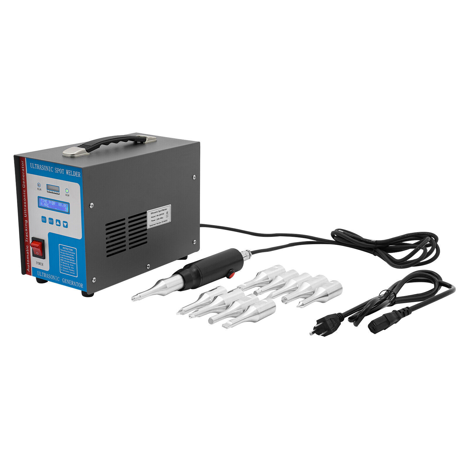 110V Portable Ultrasonic Plastic Welder Ultrasonic Spot Welding Machine 10in1