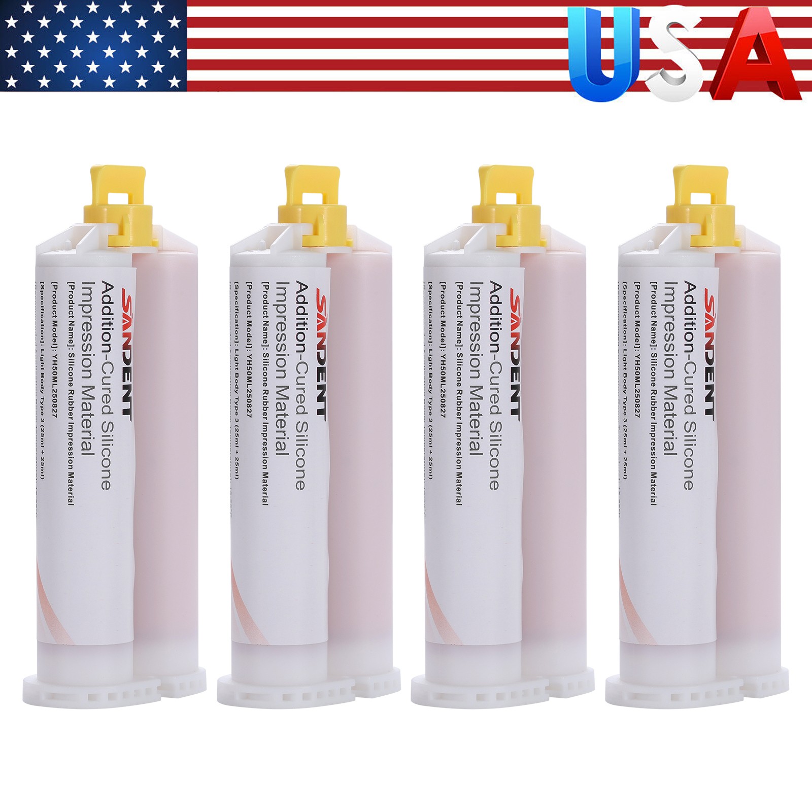 4 x Light Body Regular Set Dental Vinyl Polysiloxane Impression Material VPS PVS