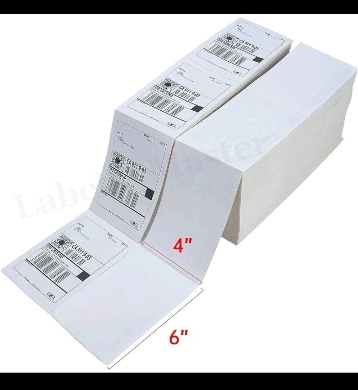 6×4 Fanfold Direct Thermal Shipping Labels Printer No Perf Amazon 1000 Ct