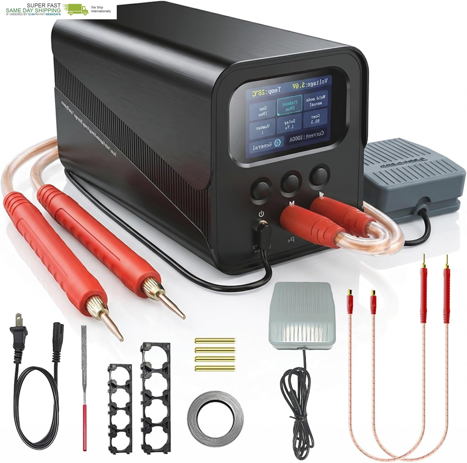 Capacitor Spot Welder for Battery Pack, 10.5Kw Farad Welding Machine, Automatic