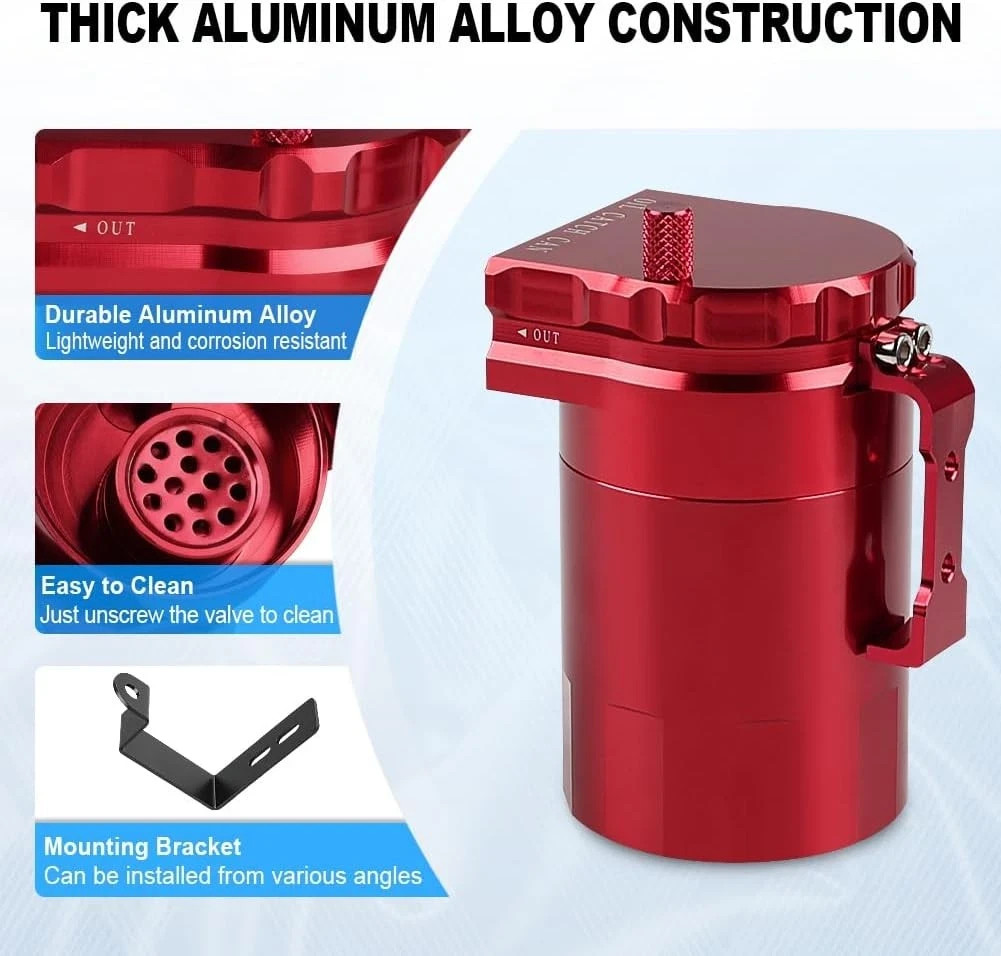 Oil Catch Can, Aluminum Oil Separator Tank Compatible with 2014-2018 Silverado