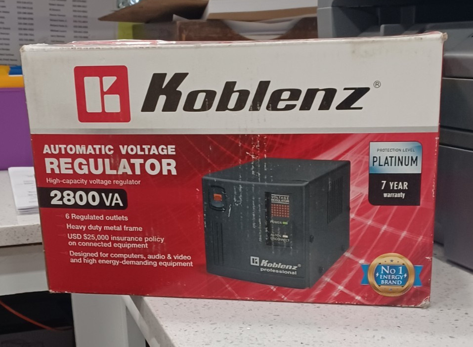 Koblenz Automatic Hi-capacity Voltage Regulator 120V – 6 outlets CPU Protection