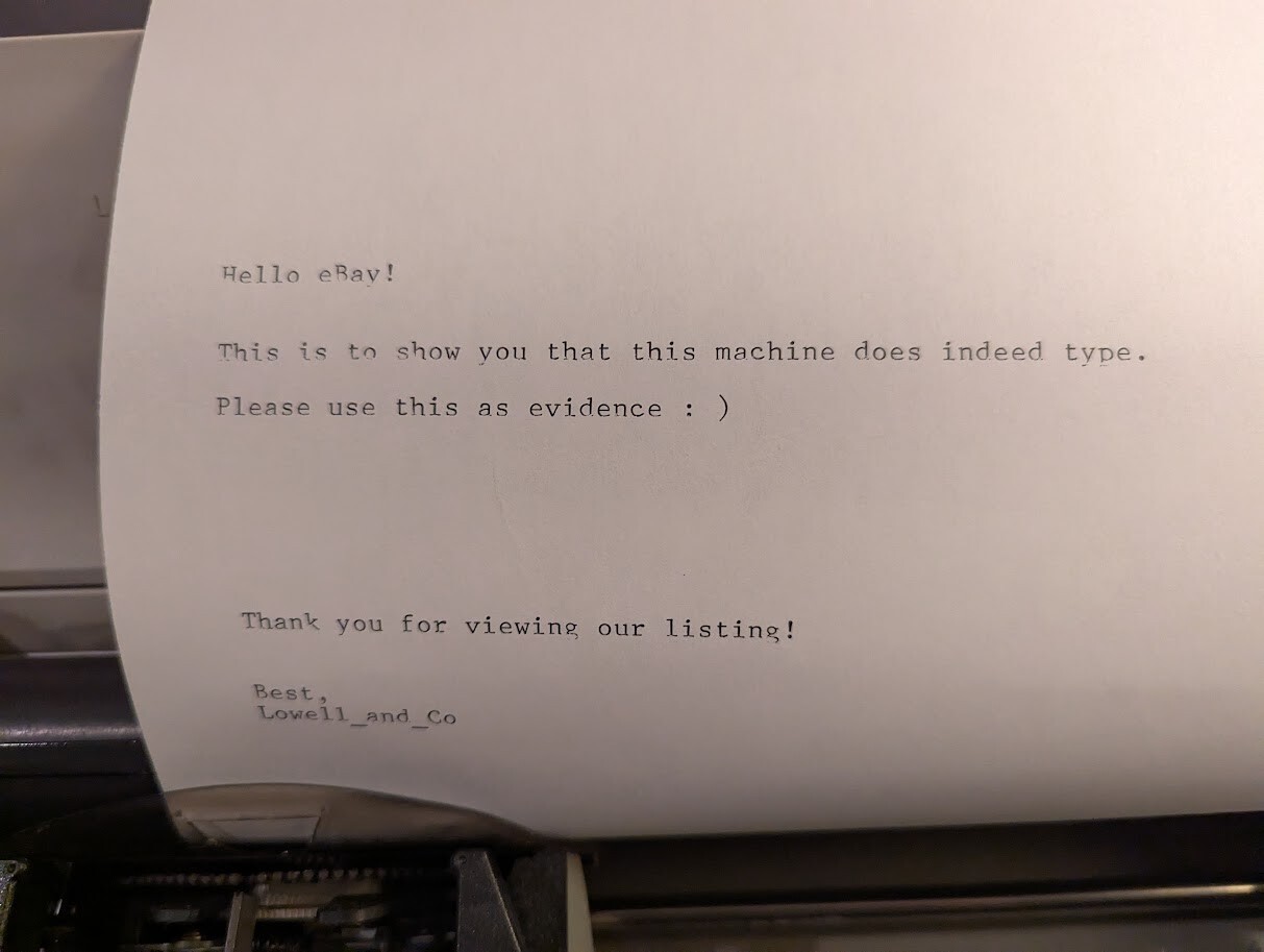 RARE! Olympia Carrera de Luxe MD – Electronic Typewriter – Clean / Tested!