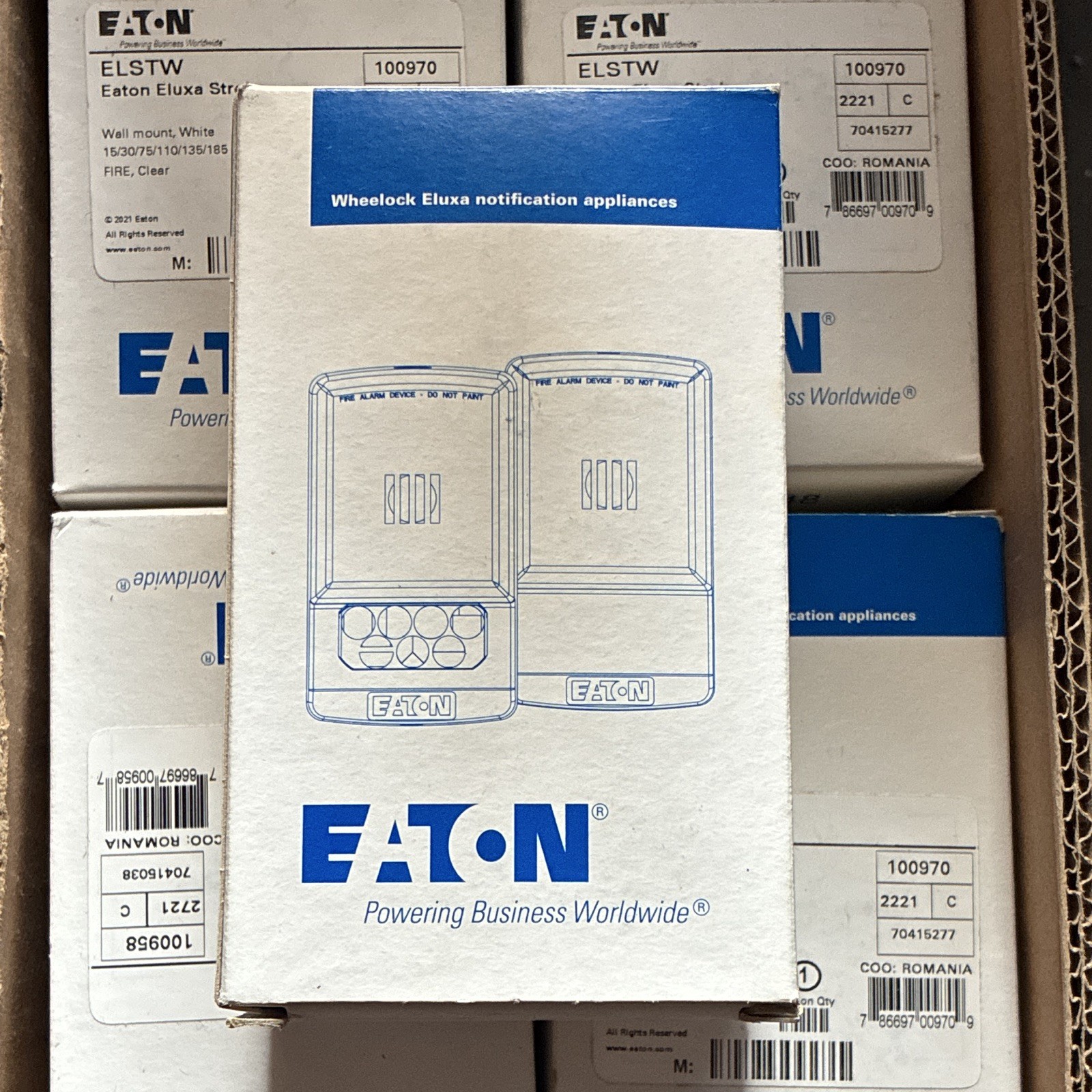 Eaton ELSTW Eluxa Strobe Wall Mount White Fire Alarm Notification Appliance