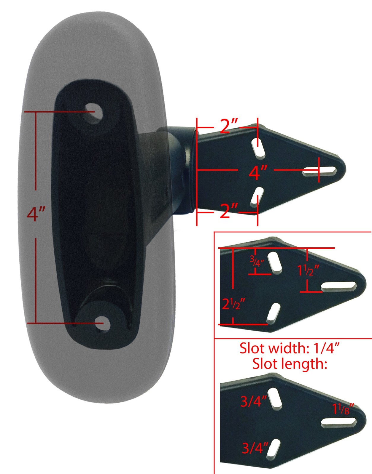 Height Adjustable Chair Armrest w/ Arm Pads & Fold-Away – Pair – S4761-K