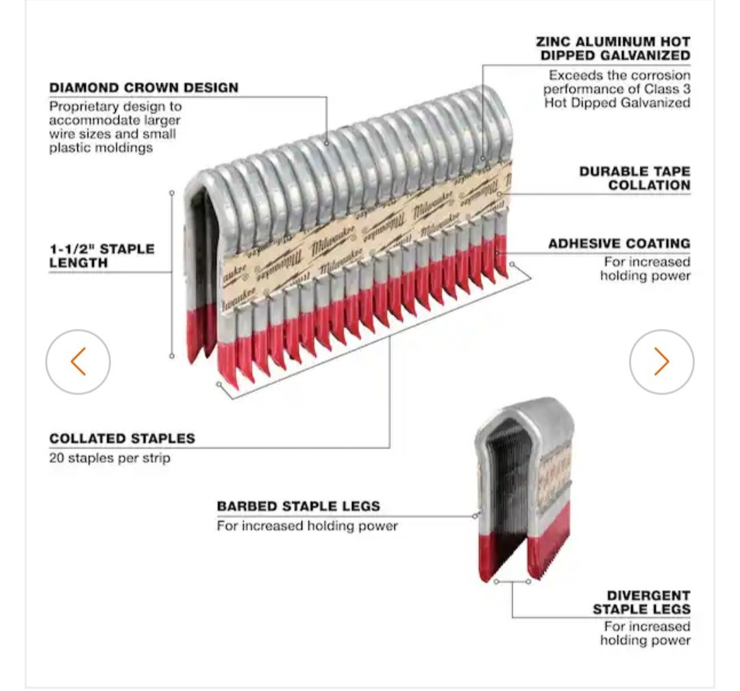 1-1/2 In. 9-Gauge Galvanized Staples For M18 FUEL Utility Fencing Stapler