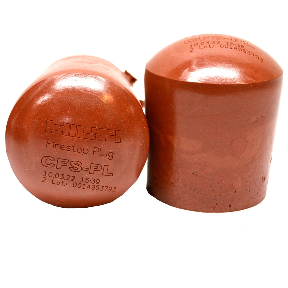 (Box of 10) NEW Hilti CFS-PL 2″ Firestop Plug 2030021 0.27 g/cm3 4.9 g/l Red 1:3