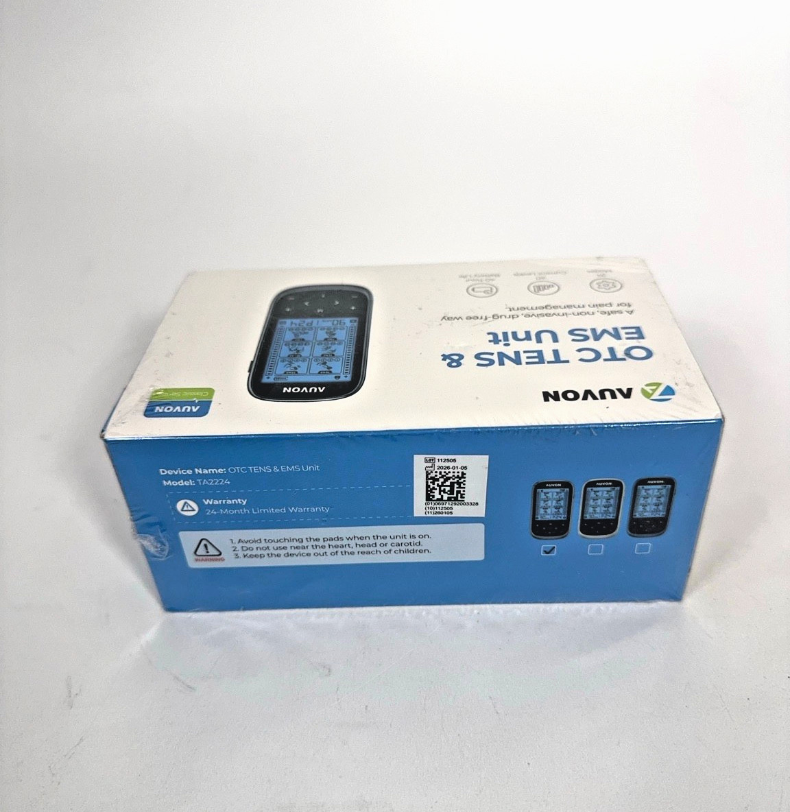 AUVON TA2224 OTC TENS EMS Unit Muscle Stimulator 24 Modes New Sealed