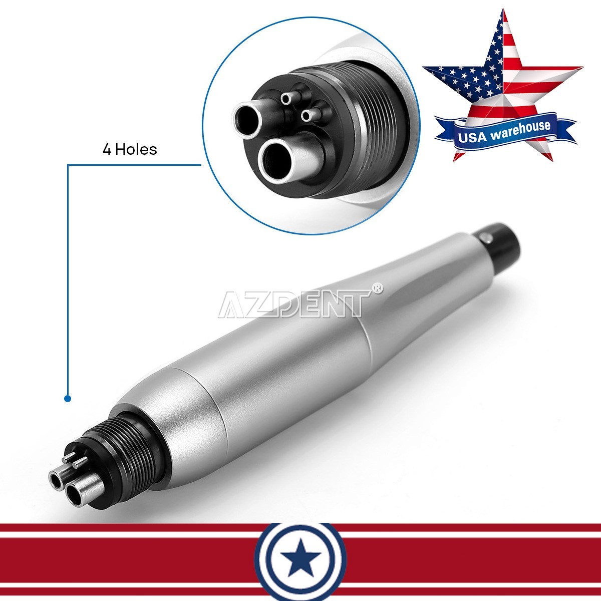 AZDENT Dental Hygiene Prophy Handpiece 4:1 Nose Cone Air Motor 4Hole 360°Swivel