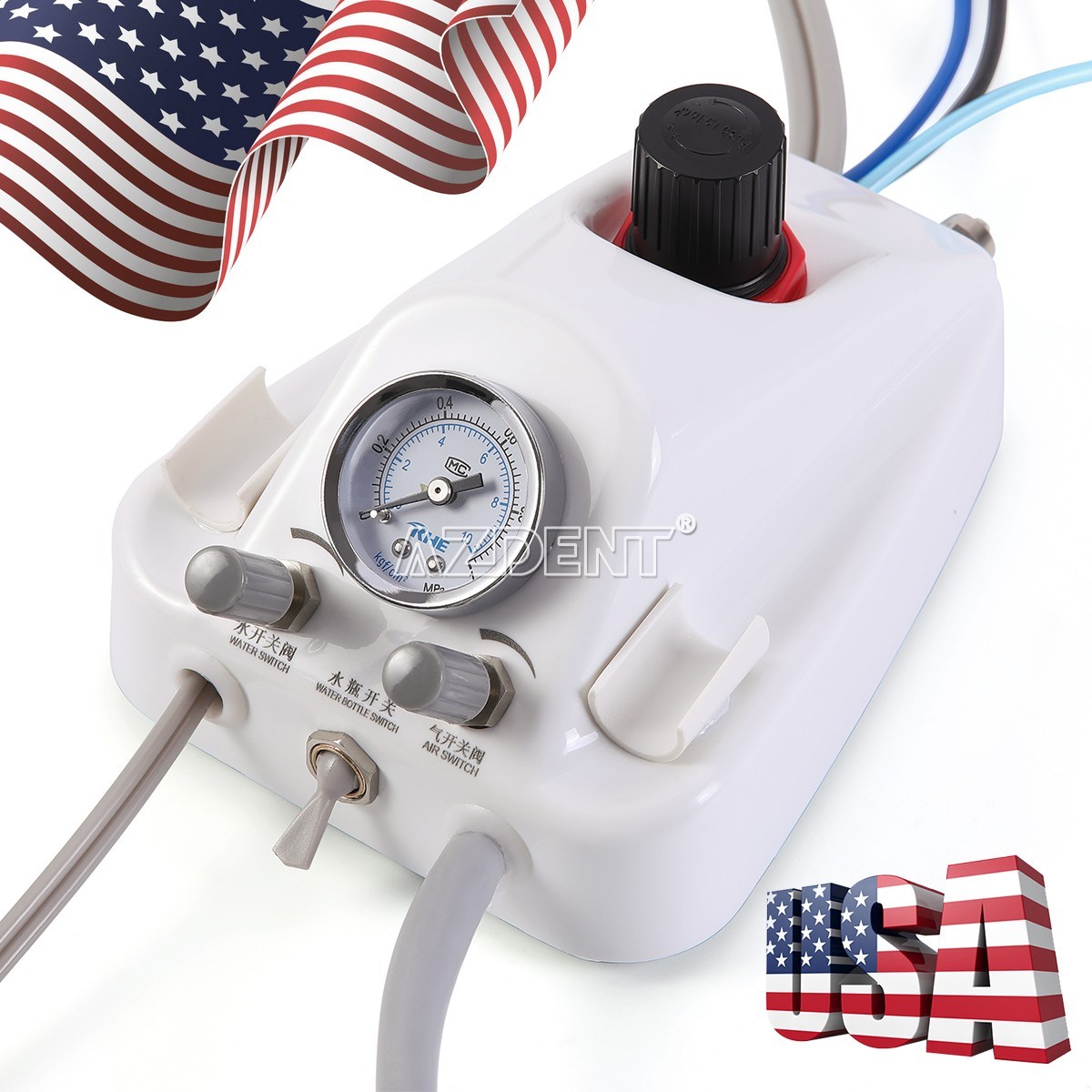 Dental Silent Oil-Free Dental Air Compressor/Dental Turbine Unit 3 Way Syringe