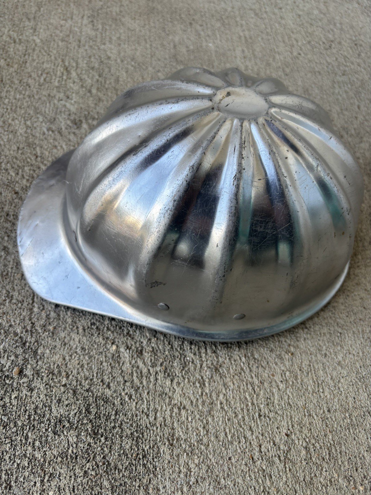 Vintage Fibre-Metal Superlite Aluminum Hard Hat. Made in USA!