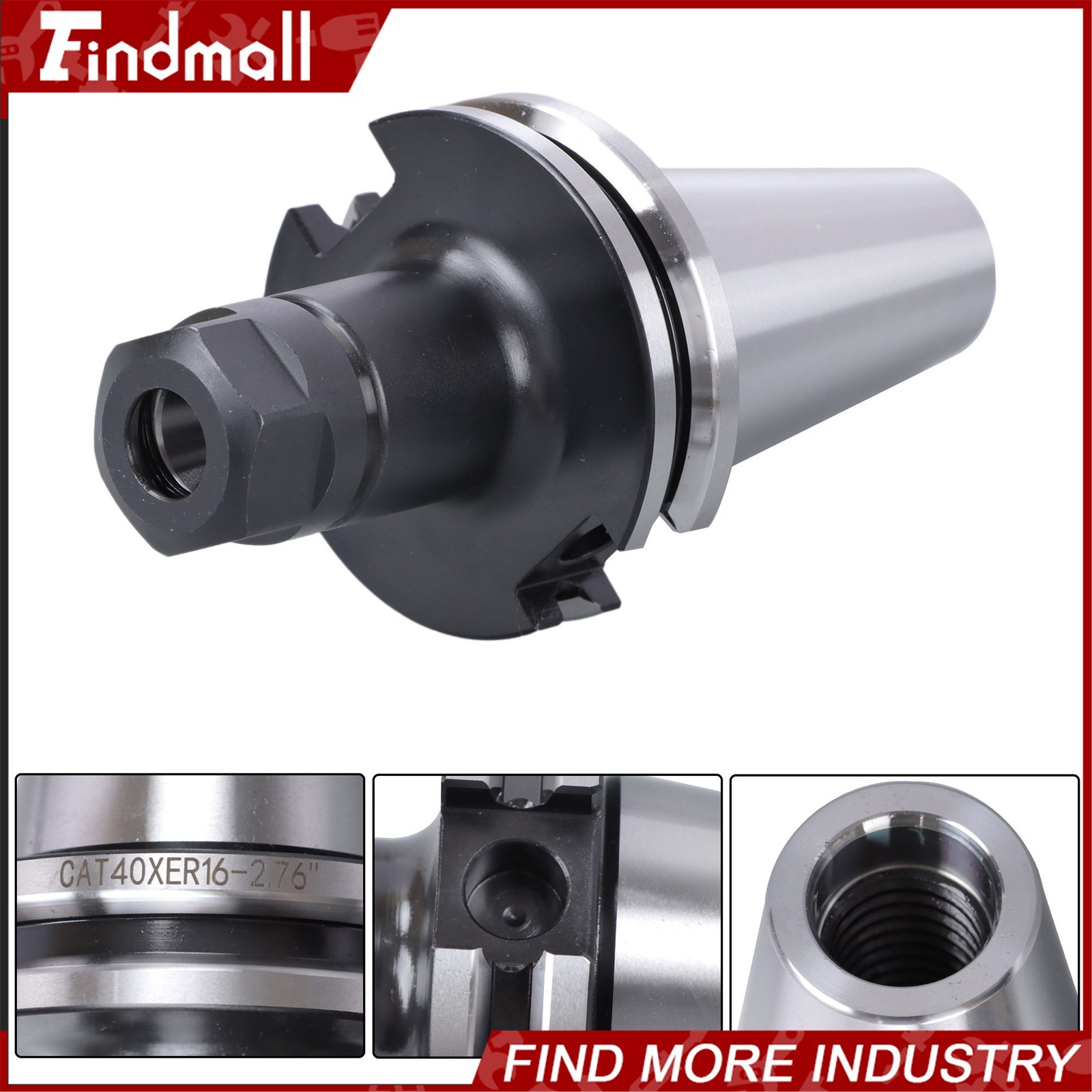 Findmall 10× CAT40-ER16 Collet Chuck 70mm 2.76″ G2.5 20000RPM CNC Milling Tool