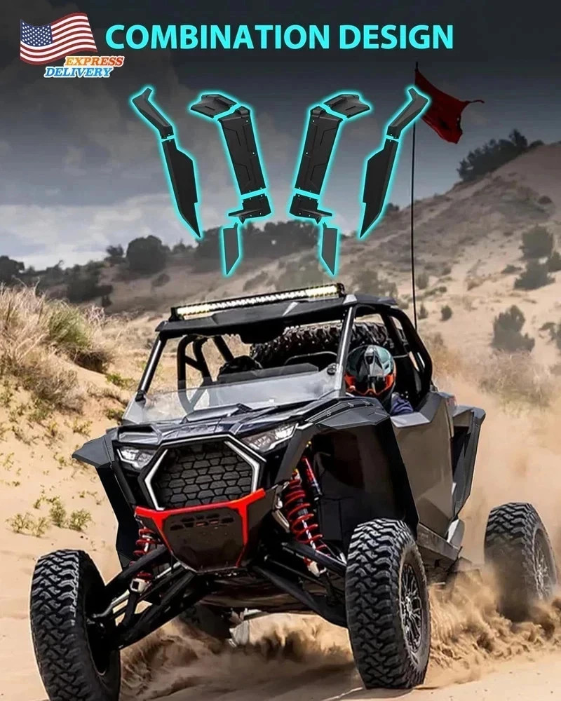 Fender Flares for Polaris RZR PRO XP XP4/R R4/S S4 2025+ Accessories, Front & Re