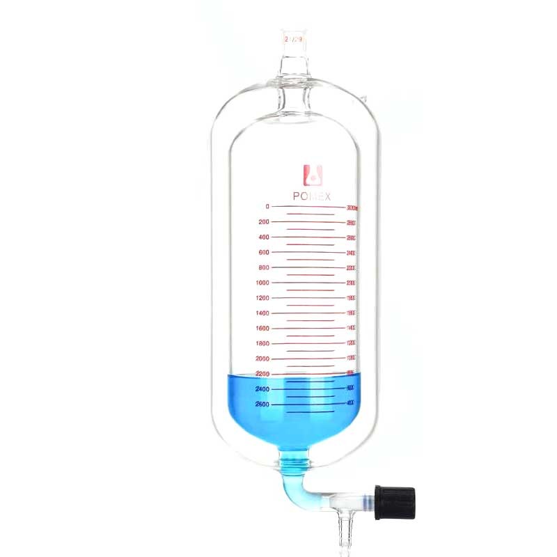 100ml-500ml Distillation Bottle with Vacuum Piston Double-Layer Lab Glass