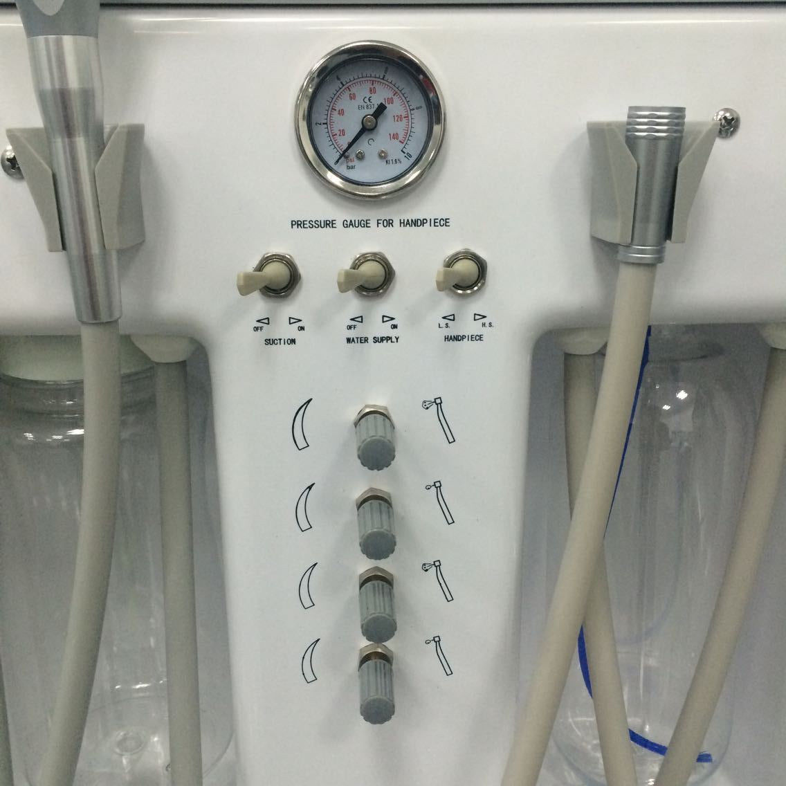 Dental Silent Air Compressor Unit GU-P206S+LED Curing Light+Ultrasonic Scaler 2H