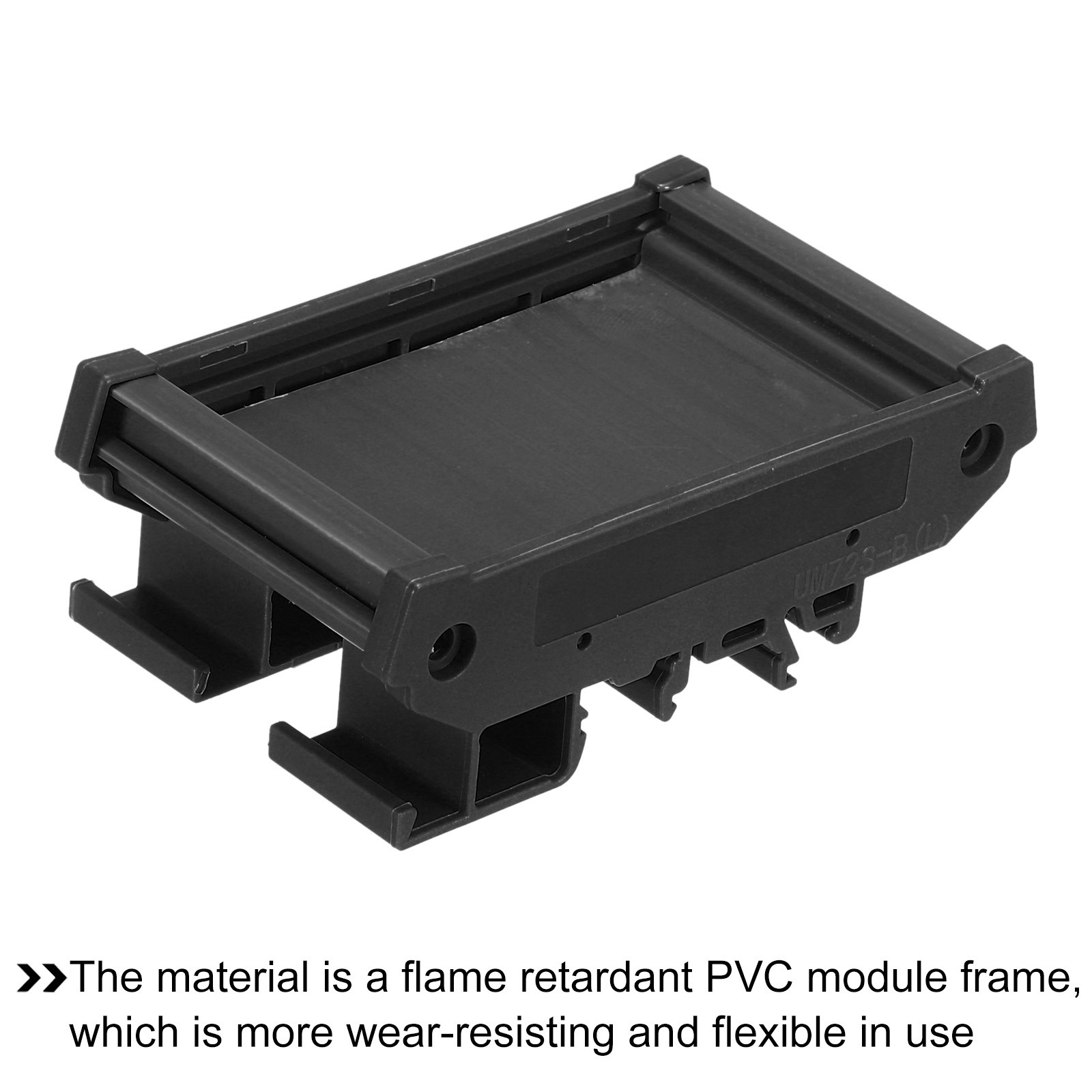 DIN Rail Mount Carrier for 50mm x 72mm PCB Housing Bracket Black