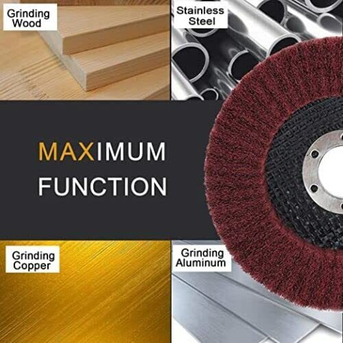 10x 4.5″ Nylon Flap Wheels Polishing Buffing Pad Grinding Disc for Angle Grinder