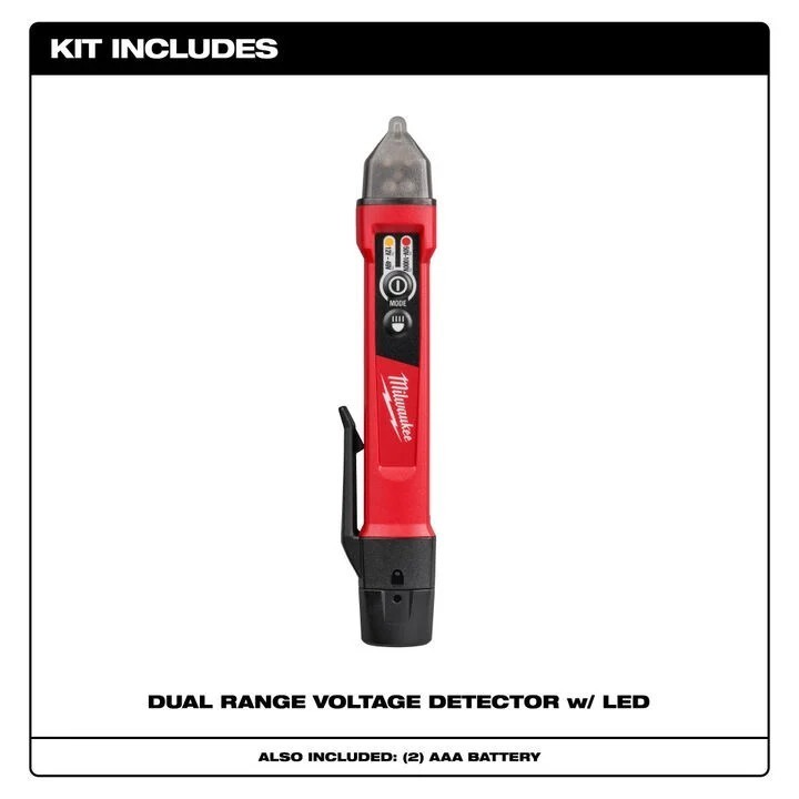 Milwaukee 3203-20 Dual Range Non-Contact Voltage Detector w/LED